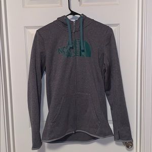 Gray north face hoodie